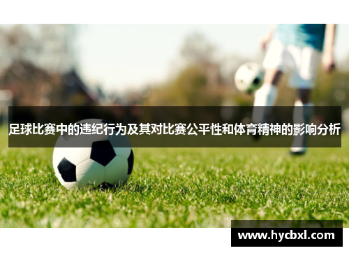 足球比赛中的违纪行为及其对比赛公平性和体育精神的影响分析